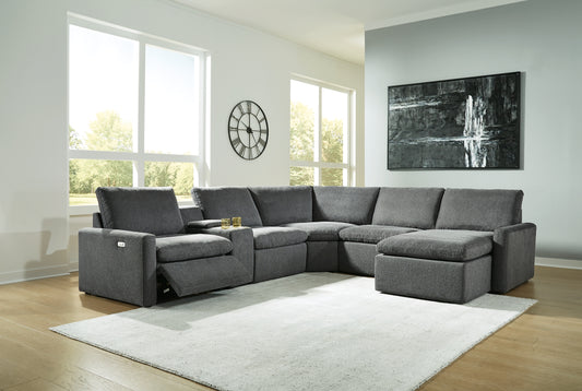 Hartsdale 6-Piece Right Arm Facing Reclining Sectional with Console and Chaise