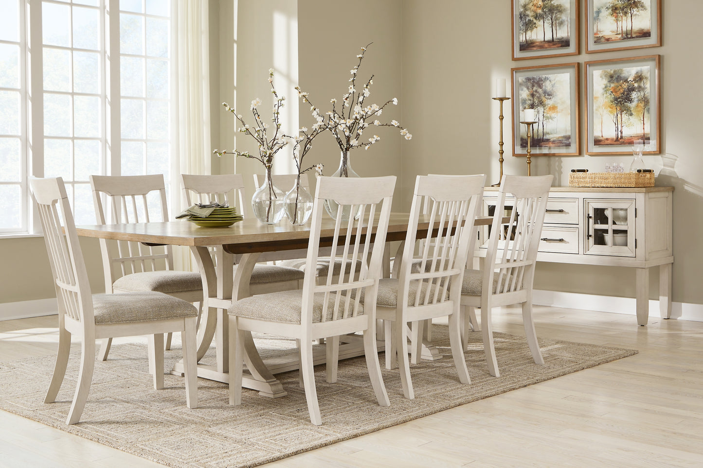 Shaybrock Dining Table and 8 Chairs with Storage