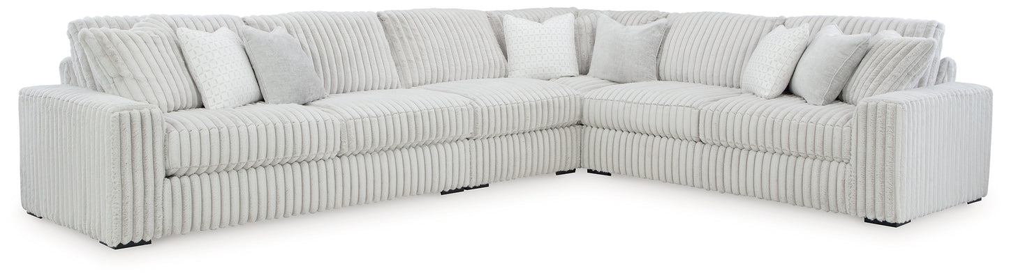 Stupendous 4-Piece Sectional with Ottoman