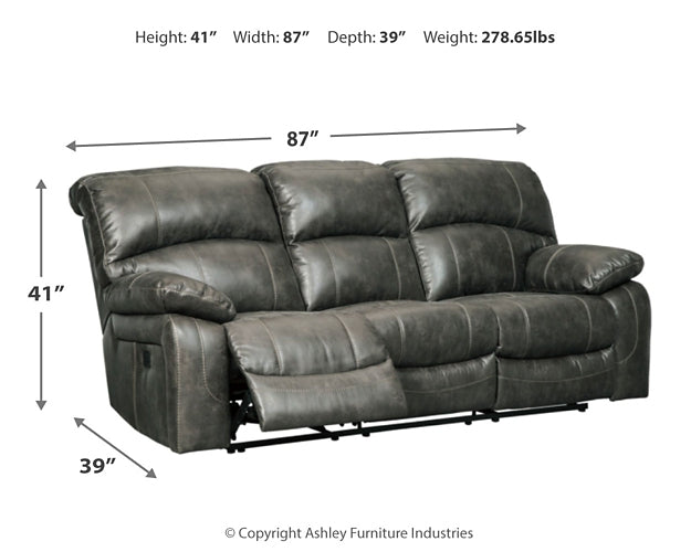 Dunwell PWR REC Sofa with ADJ Headrest